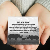 Personalized Son Name Woven Bracelet Men's Leather Bracelet