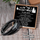Sam3009 Mom And Dad To My Son Name Can Be Card text Pendants Hand Bracelet