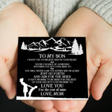 Sam3009 Mom And Dad To My Son Name Can Be Card text Pendants Hand Bracelet
