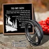 Personalized Woven Bracelet Card for Men with Magnet Clasp
