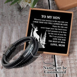 Personalized Woven Bracelet Card for Men with Magnet Clasp