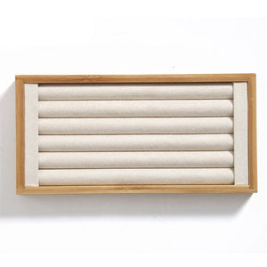 Samonica Bamboo Jewelry Display Stand Tray