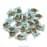 San Espedito Rosary Centerpiece Egypt St Mina Two Side Photo