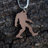 Wood Bigfoot Necklace