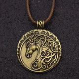 Horse Head Pendant Talisman Animal Charm Necklace Amulet Gift Jewelry