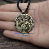 Horse Head Pendant Talisman Animal Charm Necklace Amulet Gift Jewelry