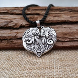 Ravens Heart Pendant Crow Bird Necklace Valentine Couple Family Gift Talisman
