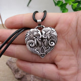 Ravens Heart Pendant Crow Bird Necklace Valentine Couple Family Gift Talisman