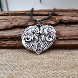 Ravens Heart Pendant Crow Bird Necklace Valentine Couple Family Gift Talisman