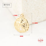 Sand Dollar 14K Filled Pendant Sand Dollar Charm Jewelry
