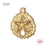 Sand Dollar 14K Filled Pendant Sand Dollar Charm Jewelry