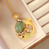 Sapphire Sand Fish Palace Pendant Classical Small Jewelry