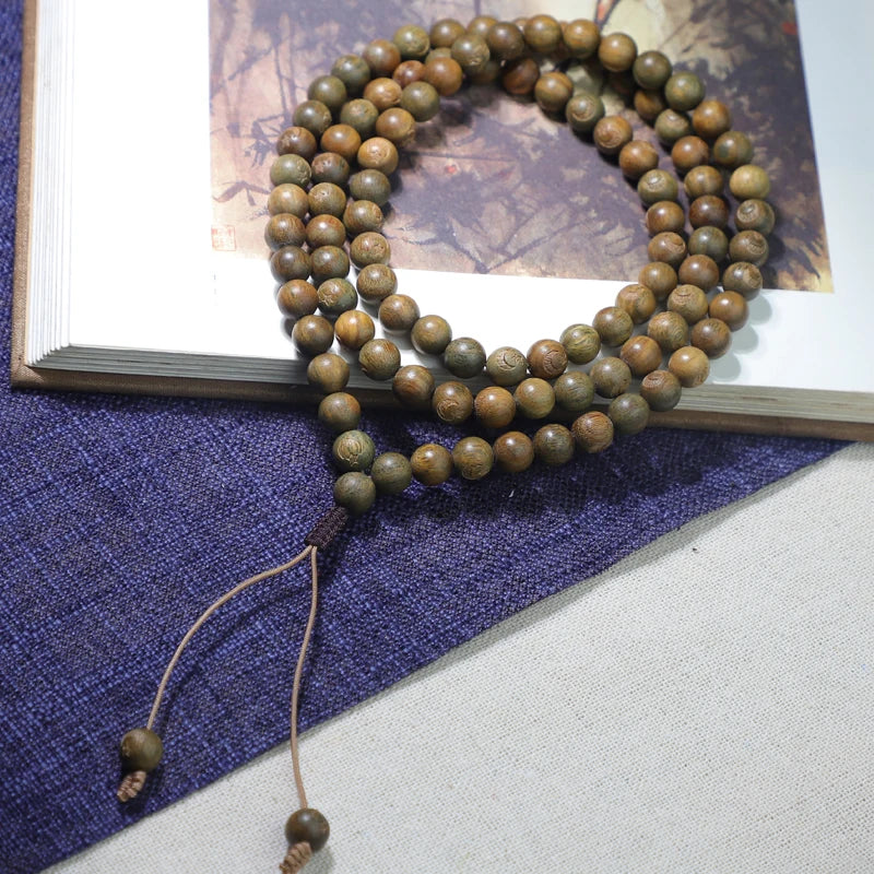 Sandalwood Moon Star Beads Bracelet Necklace Prayer Gift