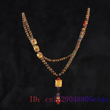 Sandalwood Dragon Necklace Pendants Charms Amulets Gemstones Jewelry