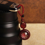 Vintage Chinoiserie Sandalwood Keychain