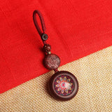 Vintage Chinoiserie Sandalwood Keychain