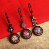 Vintage Chinoiserie Sandalwood Keychain