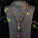 Sandalwood Necklace Jade Pendant Natural Stone Pendants Amulets Necklaces