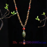 Sandalwood Necklace Jade Pendant Natural Stone Pendants Amulets Necklaces