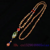 Sandalwood Necklace Jade Pendant Natural Stone Pendants Amulets Necklaces