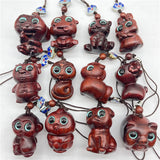 Sandalwood Cat Keychain Wooden Pendant Mobile Phone Chain