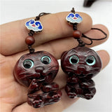 Sandalwood Cat Keychain Wooden Pendant Mobile Phone Chain