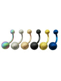 Sanded Ball Navel Ring - Body Piercing Jewelry