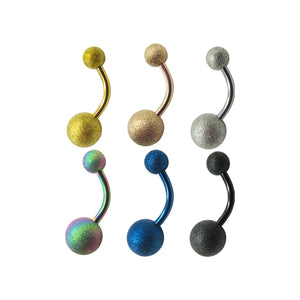 Sanded Ball Navel Ring - Body Piercing Jewelry