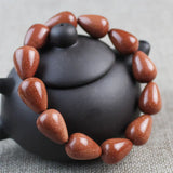 Sands Stone Water Drop Bead Bracelet Men Women Jewelry