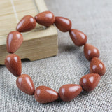 Sands Stone Water Drop Bead Bracelet Men Women Jewelry