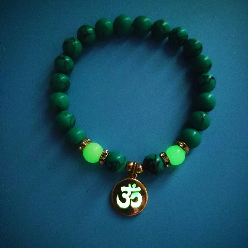 Om Yoga Luminous Pendant Bracelet Jewelry