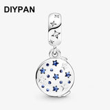 Santa Claus Moon Double Dangle Charm for Bracelet Pendant Jewelry