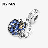 Santa Claus Moon Double Dangle Charm for Bracelet Pendant Jewelry