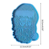 Santa Claus Tray Epoxy Resin Mold Coaster Jewelry Storage Holder Silicone Mould