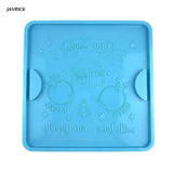 Santa Cookie Plate Epoxy Resin Silicone Mold Christmas Tray Mold