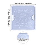 Christmas Resin Mold for Santa Cookie Tray Large Square Tray Molds Home Crafts