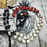 Santa Muerte Rosary - Mexican Death Reaper Rainbow Skull Jewelry