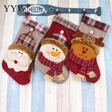 Plush Santa Sacks Christmas Stocking Xmas Cloth with Ornaments