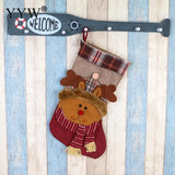 Plush Santa Sacks Christmas Stocking Xmas Cloth with Ornaments