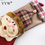 Plush Santa Sacks Christmas Stocking Xmas Cloth with Ornaments