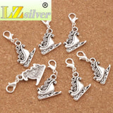 Santa Sleigh Gift Charm Beads Tibetan Silver 18.6x35mm 12pz