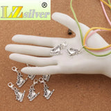 Santa Sleigh Gift Charm Beads Tibetan Silver 18.6x35mm 12pz