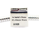 Santa's Home & Translucent Charm Silver Beads For European Bracelets