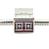 Santa's Home & Translucent Charm Silver Beads For European Bracelets
