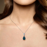 Santuzza Silver Necklace Pendant Natural Stone 925 Sterling Silver Slide Pendant