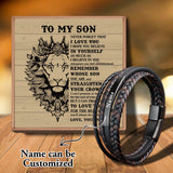 Sap3034 Mom To My Son Leather Mens Bracelets