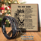 Sap3034 Mom To My Son Leather Mens Bracelets