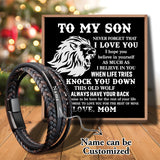 Sap3051 Mom To My Son Multilayer Leather Bracelet