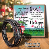Sap3205 Daughter To My Dad Men Leather Bangles