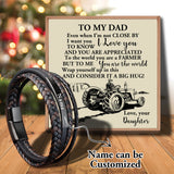 Sap3215 Daughter To My Dad Hot Sell Men Multilayer Leather Bracelet